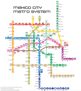Metro w Mexico City mapa