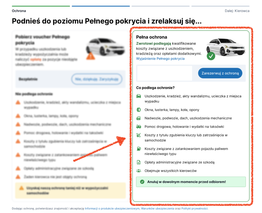 Ubezpieczenie przy wynajmie auta w USA