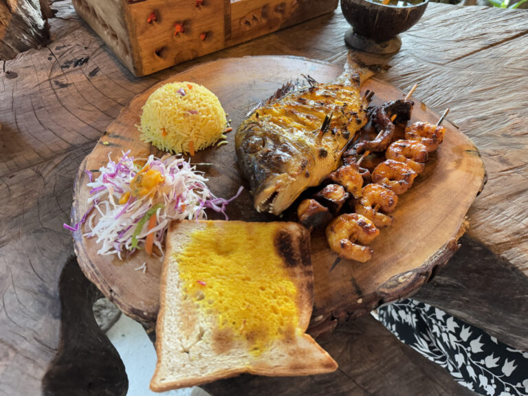 kuchnia kreolska Grillowana ryba, krewetki