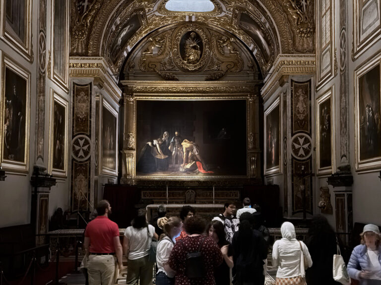 Ścięcie Jana Chrzciciela, Caravaggia