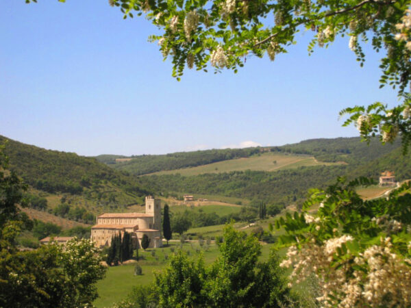 Toskania rowerem: Abazzia di Sant’Antimo