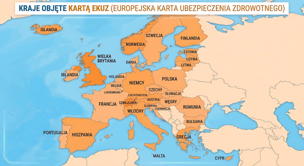 EKUZ - mapa obowiązywania karty