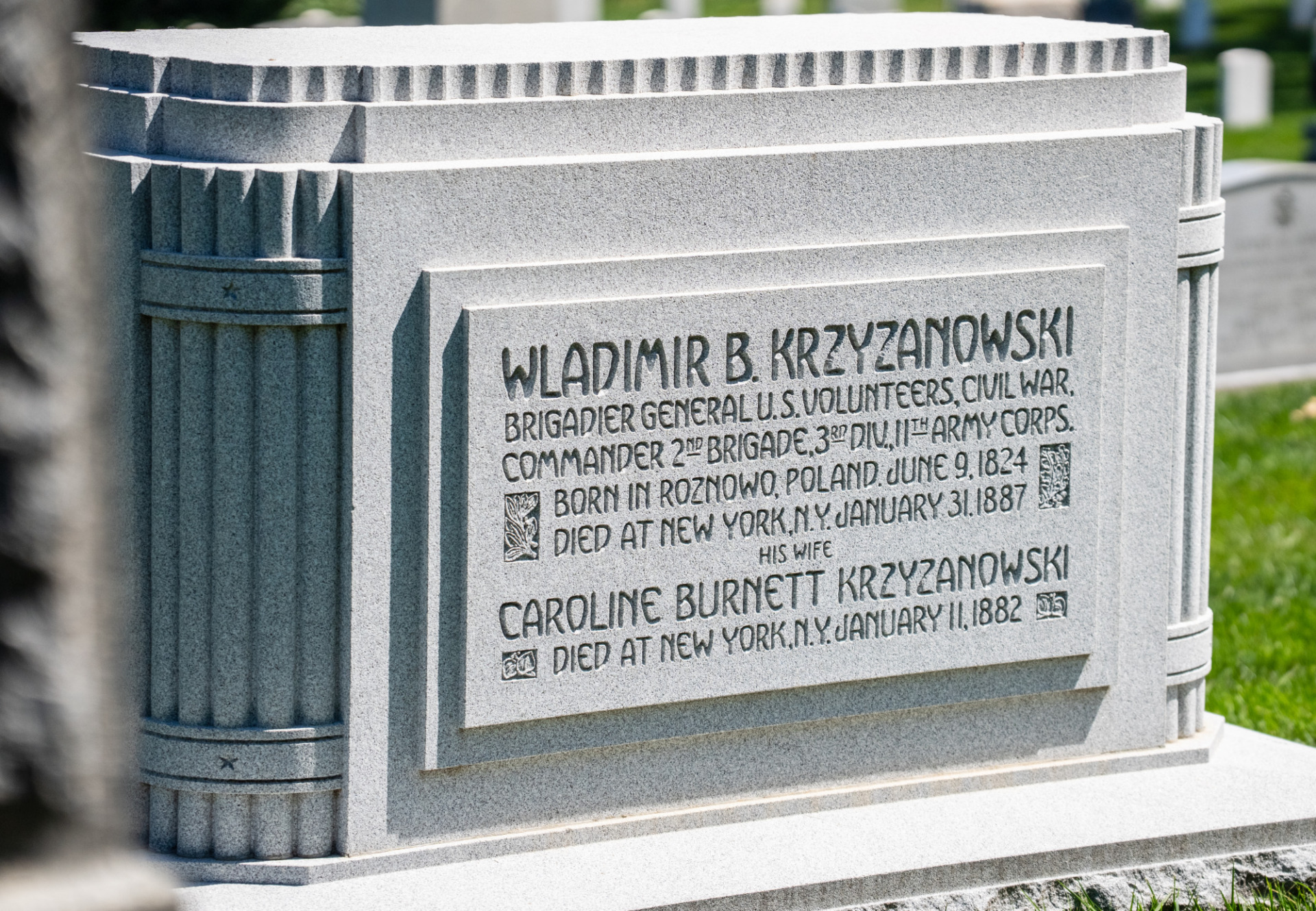 Grób Krzyżanowskiego w Arlington