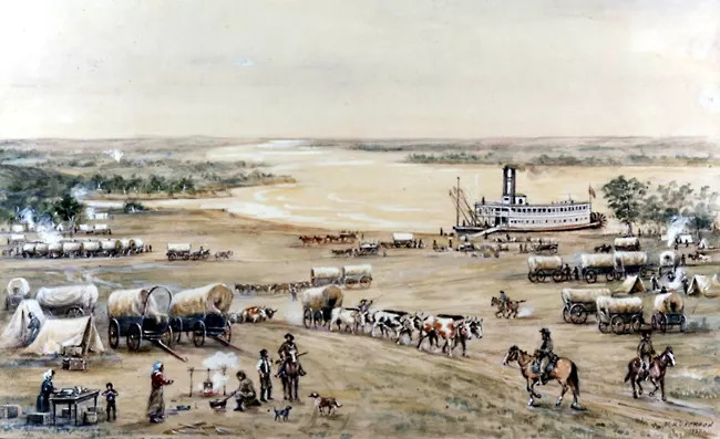 Początek Oregon trail nieopodal dzisiejszego miasta Independence