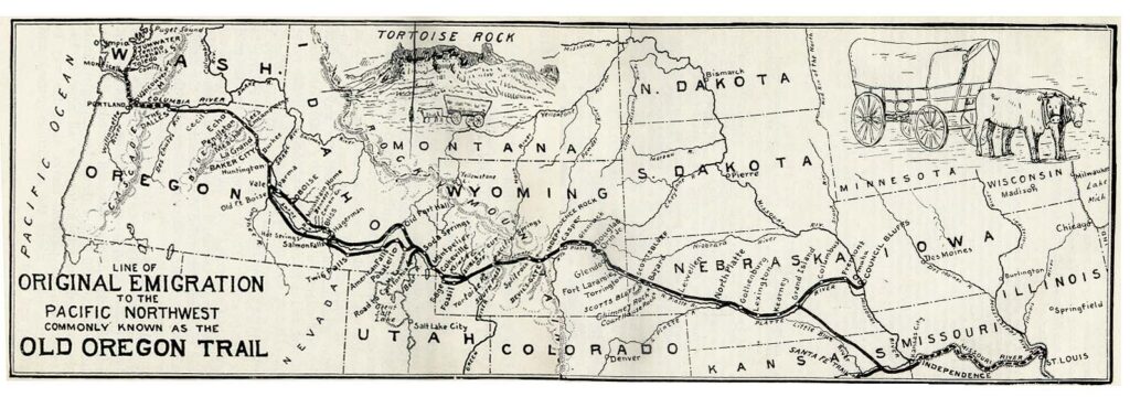 Oregon Trail - mapa historyczna